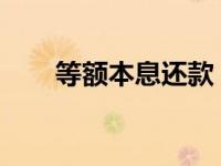 等额本息还款：全面解析与实例演示